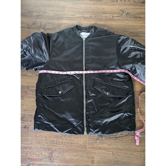 Stand Studio Icon Prim Black Satin Bomber Jacket Size EU 36 / US 6 Jacket Coat - Picture 8 of 11